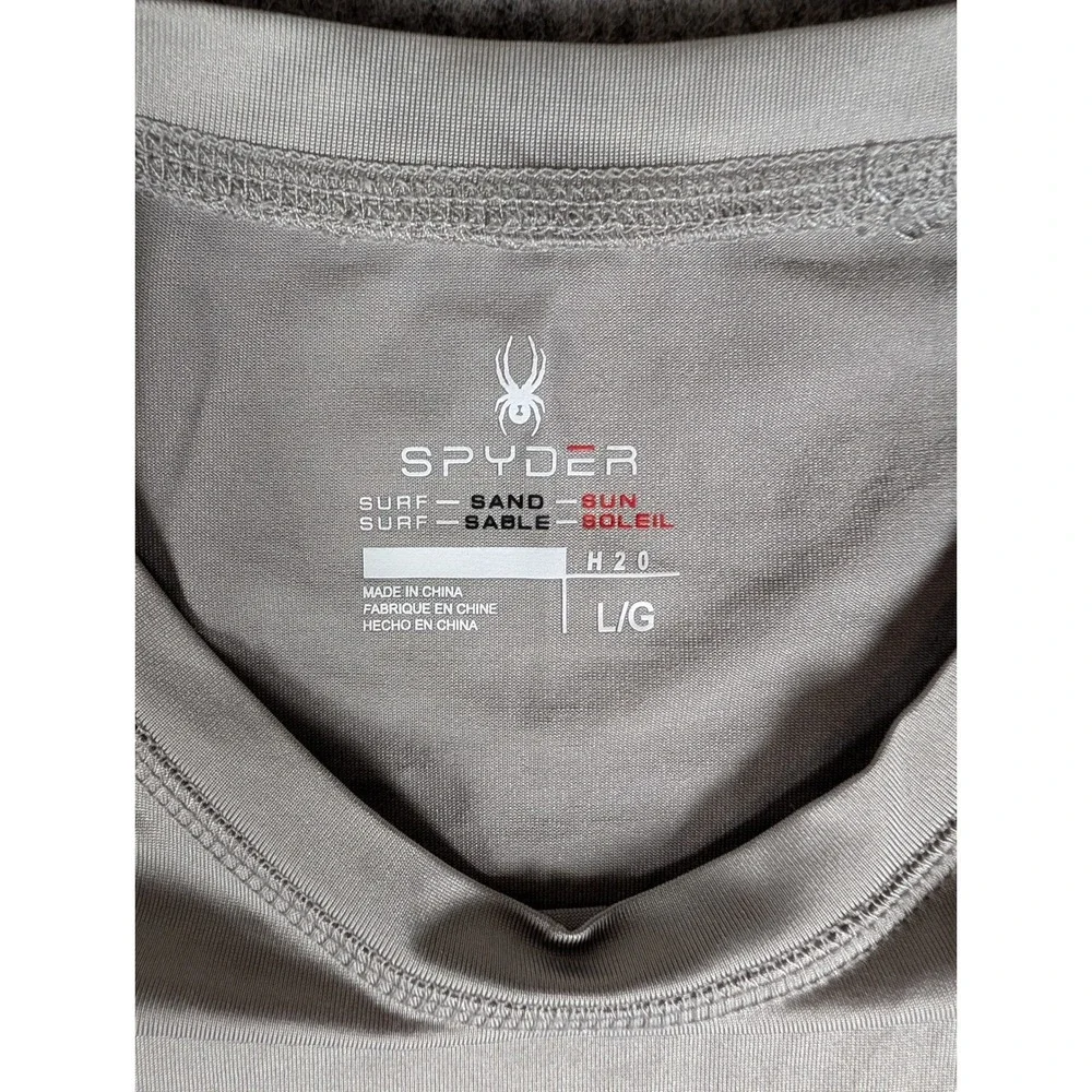 Spyder Kids Grey Long Sleeve Rash Guard H2O Sun Protection Performance Shirt L/G